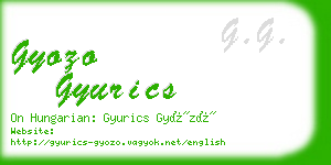 gyozo gyurics business card